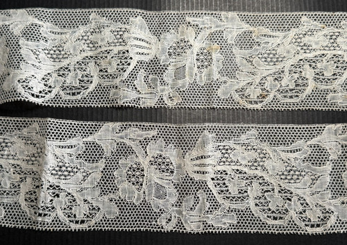 Dentelle ancienne fin - -,