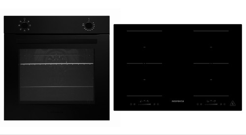 Four cuisinière mat noir - four,