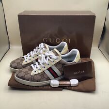 Gucci ORIG.GG/Patent Calf/ NS Nylon G Beige-EB/ G.WH/ Size G36 (234317) Shoes