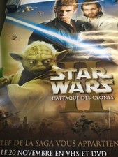STAR WARS episode 2 l'attaque des clones ! LES 2 AFFICHES PROMO vhs rare