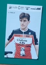CYCLISME carte cycliste VALERIO TEBALDI équipe CHATEAU D'AX 1989 signée