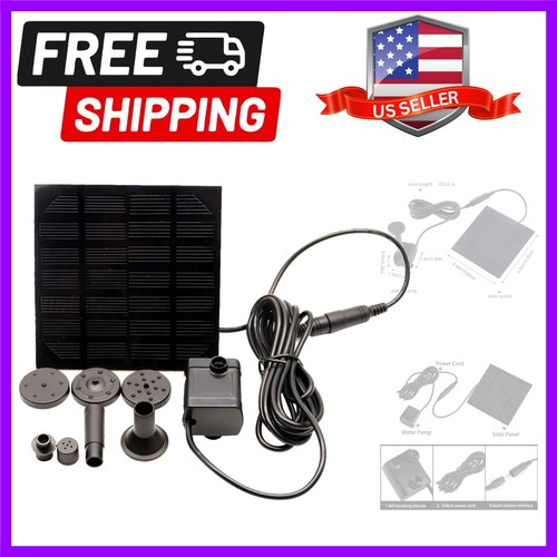 Solar fountain panel - solar, water