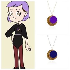 The Owl House Amity Moon Pendant Necklace Fans Jewellery Gift +chain