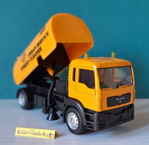 Man truck road cleaning - man,