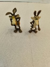 2 Figurines Coyote Looney Tunes PVC 1997 Warner Bros