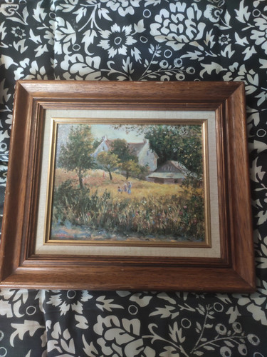 Ancien tableau huile sur toile - ancien,