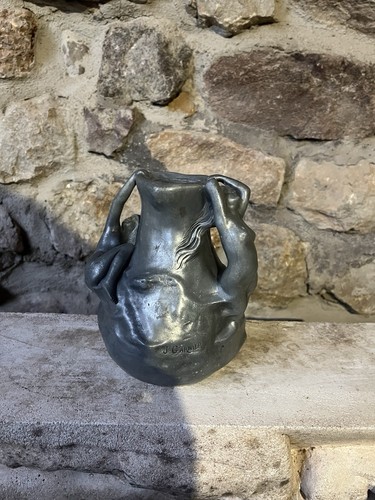 Beau vase étain art - vase, en