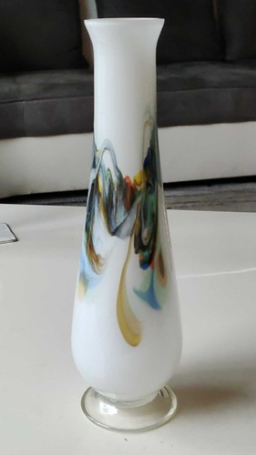 Blown art glass - opaline, vase