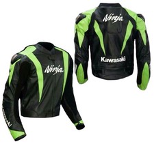 KAWASAKI Veste en Cuir de Moto