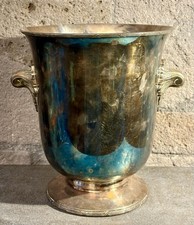 SEAU À CHAMPAGNE RAFRAICHISSOIR EN MÉTAL ARGENTE SILVER PLATE
