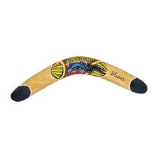 Wood Boomerang Australian Aboriginal Art 3d Lizard Motif 18.5” Tail Broken
