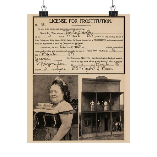 Vintage prostitution license - vintage,