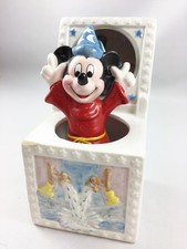 Mickey Apprentice Wizard (Fantasia) - Porcelain Mechanical Music Box (Sc