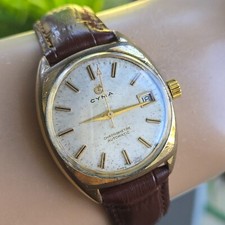Vintage CYMA CHRONOMETRE men's automatic watch R.814.01 21Jewels date 1960s