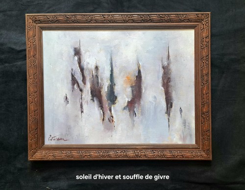 Tableau semi abstrait pierre - tableau,