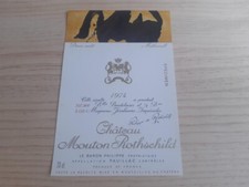 wine label Chateau Mouton Rothschild 1974 specimen wine label Motherwell