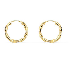 Créoles Torsadées Lisses Or