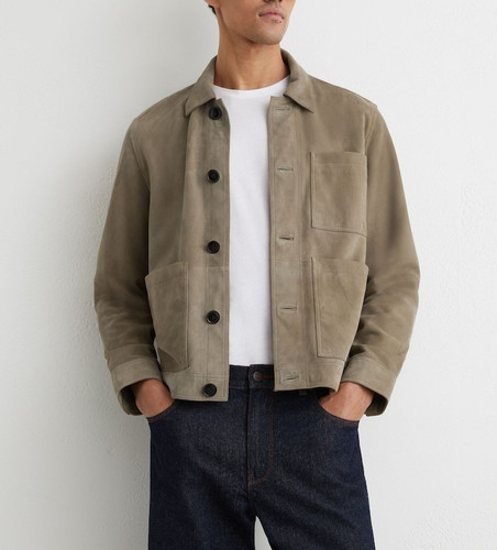 Veste camionneur cuir - veste, en