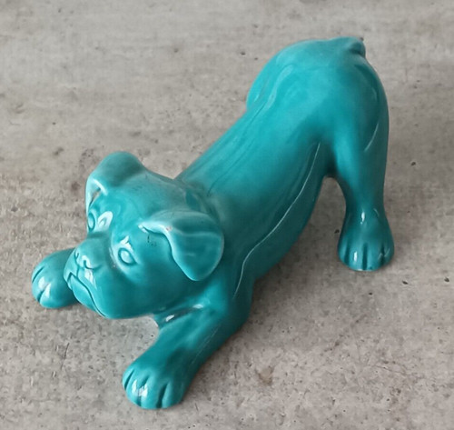 Chien bouledogue céramique - en,