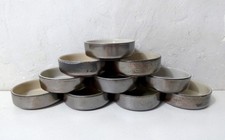 10 ramequins en grès crème