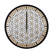 Horloge Murale Avec Anneau Et Chêne, Silencieux, Flower Live Montre, de Styliste