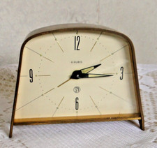 Réveil ancien SMI mécanique métal chromé art déco modèle TRARIM 1965