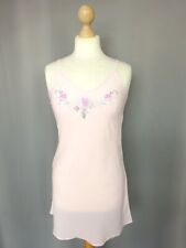 Beautiful "LOTUS FLOWERS" Flower Embroidery Nightie Size S FR36 US4 UK8 EUR34
