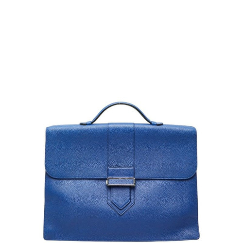 Delvaux blue leather briefcase - delvaux,