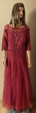 Robe longue rouge avec