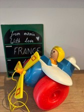 jouet à tirer avion vintage