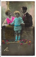 AUWP2-0117-ENFANTS - Famille complete - Cage d'oiseau - Fleurs