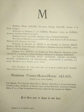 HENRI ALLAIS Coene Gervais SHARE Bouju Lemarchand Vautier Cormier 1905