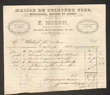 LIMOGES (87) MOIRAGE DEGREASING DYE ""SIROTTEAU / E. MIZON Succ"" in 1862