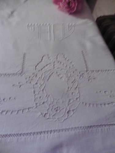 Ancien drap lin coton - ancien,