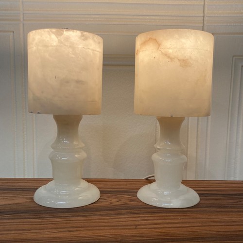 Paire lampes albâtre - paire, de