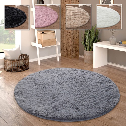 Tapis poil long rond - long, salon