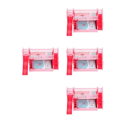 Pink miniature doll house bunk - doll,