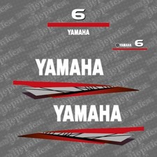Ensemble autocollants Yamaha 6cv (1998–2001) – stickers moteur hors-bord