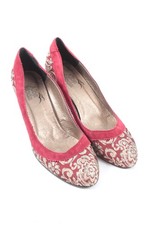 ALBA MODA Chaussure à talons carrés Dames Escarpins T EU 41 rouge foncé-doré