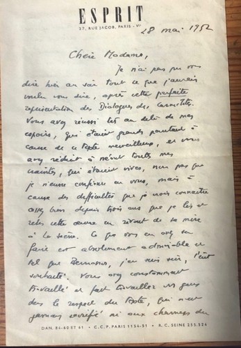 Albert beguin lettre - albert,