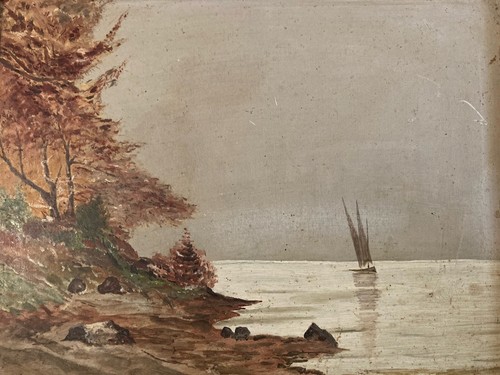 Belle peinture huile - , panneau