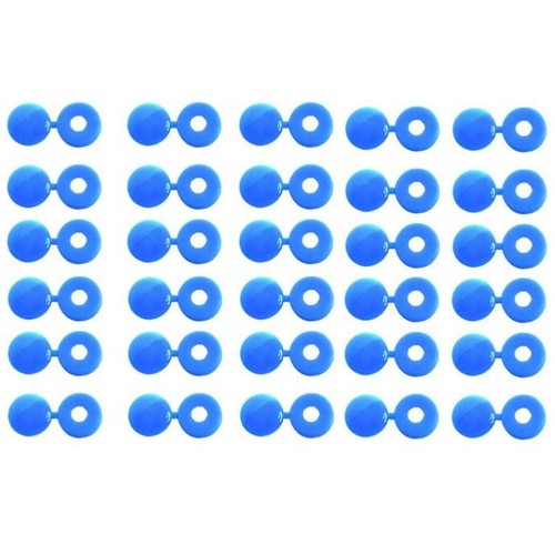 Capuchons cache rivets bleus - cache,