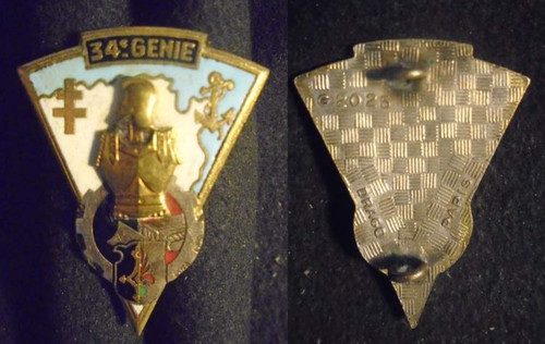 Insigne militaire 34 - militaire, 34°