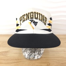 Vintage Logo Athletic Pittsburgh Penguins Diamond Cut Snapback Hat Robo-Pen 90s