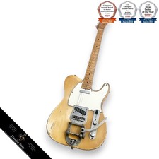 Fender Telecaster Bigsby 1967 Olympic White Amber vieilli frêne bois utilisé