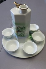 Service à Saké en porcelaine