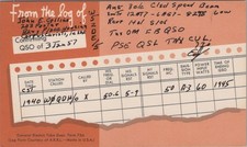 vintage amateur ham radio QSL postcard John E Collins 1957 Corpus Christi Texas