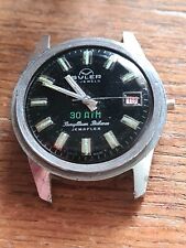 VINTAGE BULER 21 JEWELS  30 ATM Jemaflex le balancier Oscille POUR PIÈCES 