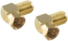 2x Adaptateur TV SAT coudé à