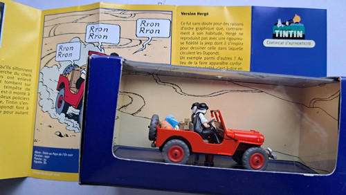 Voiture tintin 43e jeep - 1/43e,